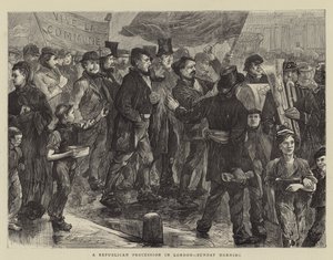 Una procesión republicana en Londres, domingo por la mañana de Edwin Buckman